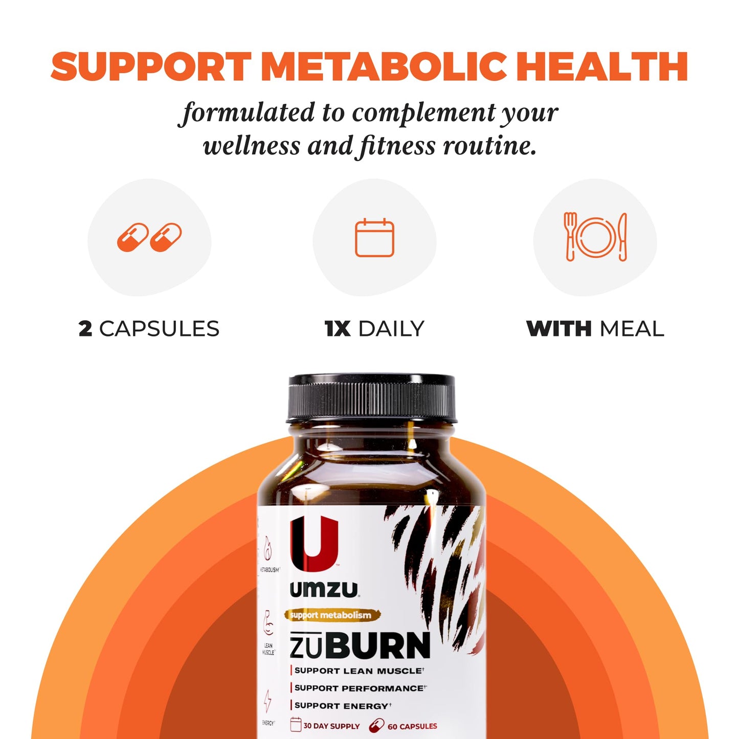 UMZU ZuBurn Energy Support Capsule, 60 Count