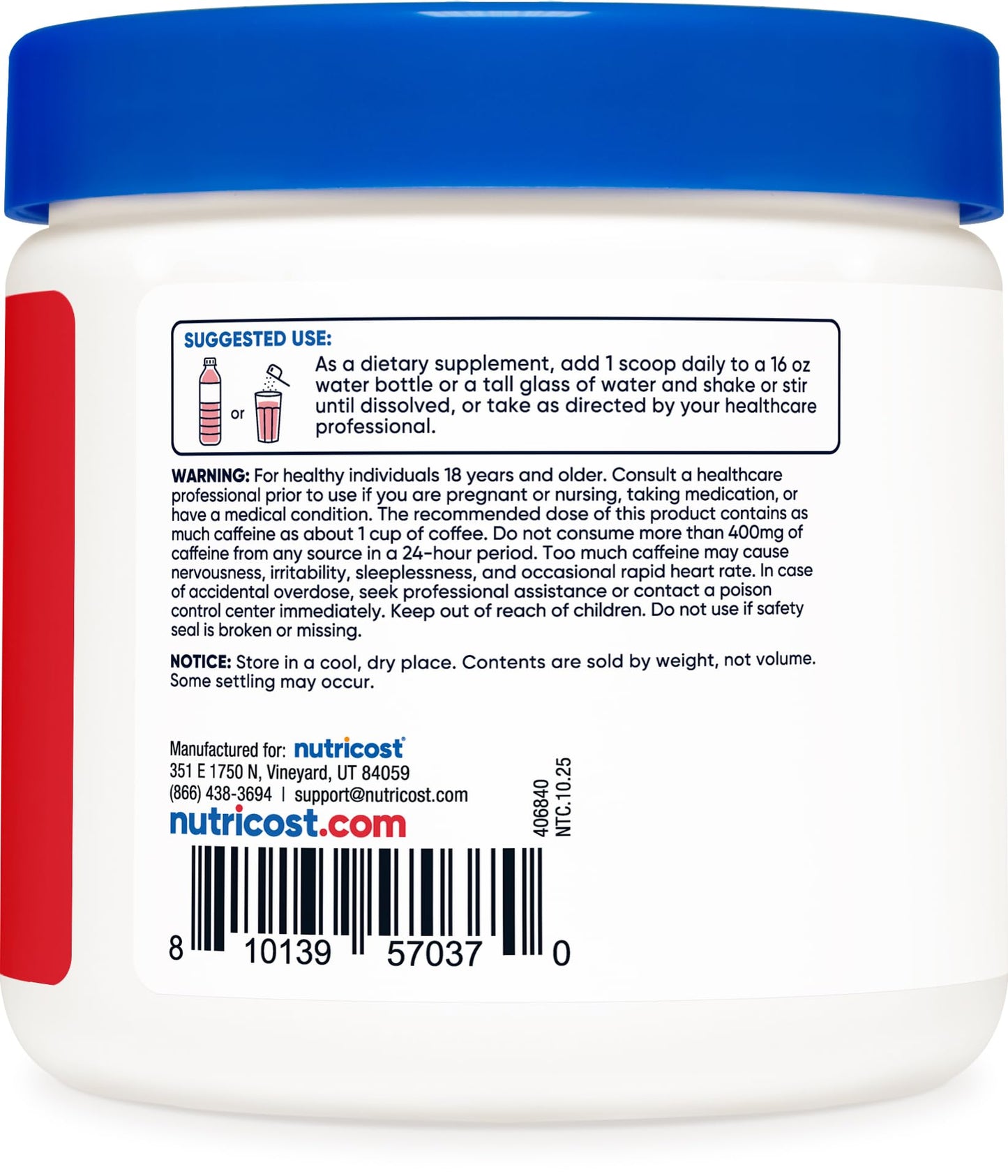 Nutricost Energy Complex Powder 10.9 Ounce
