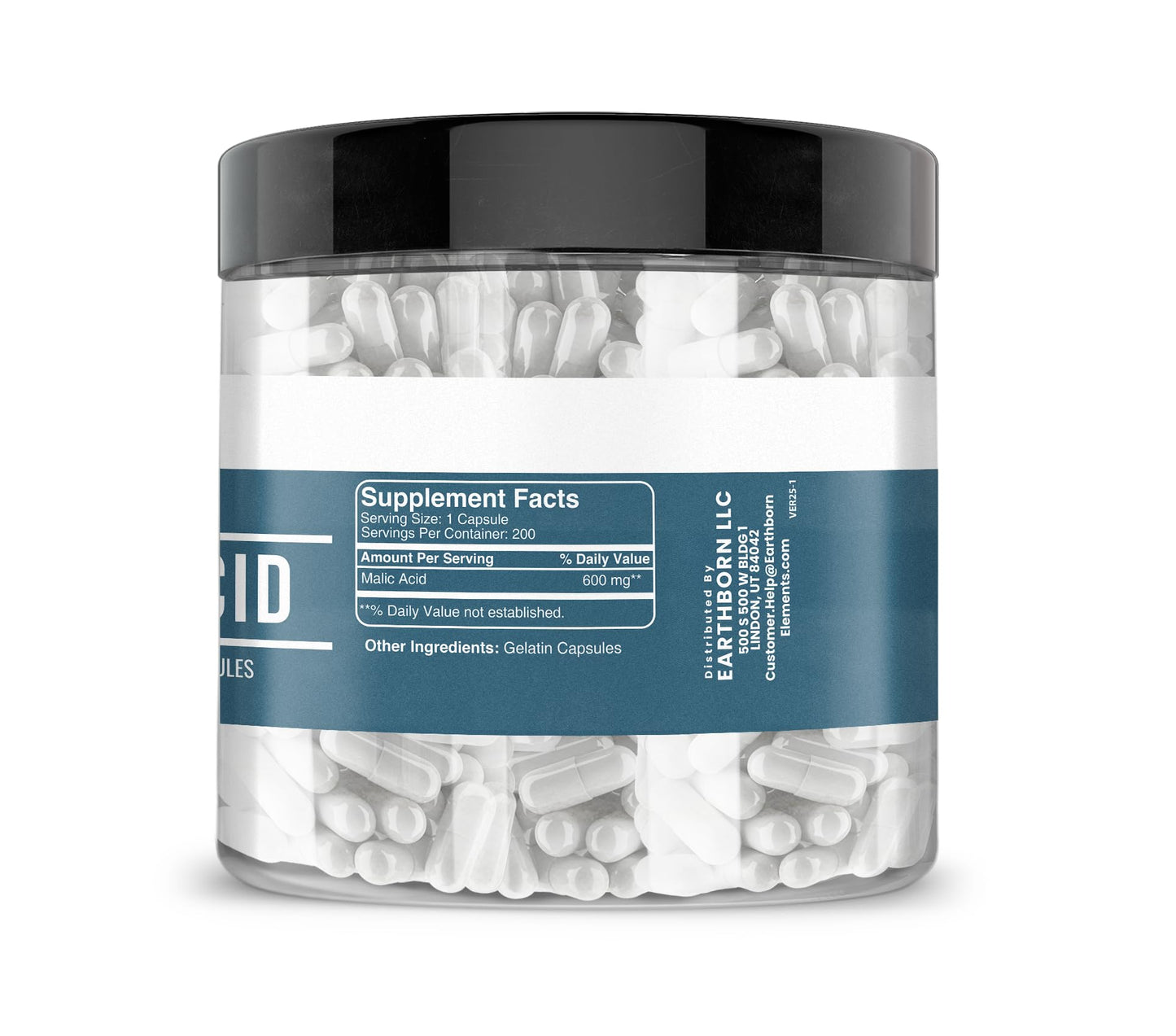 Earthborn Elements Malic Acid Capsules, 200 Count