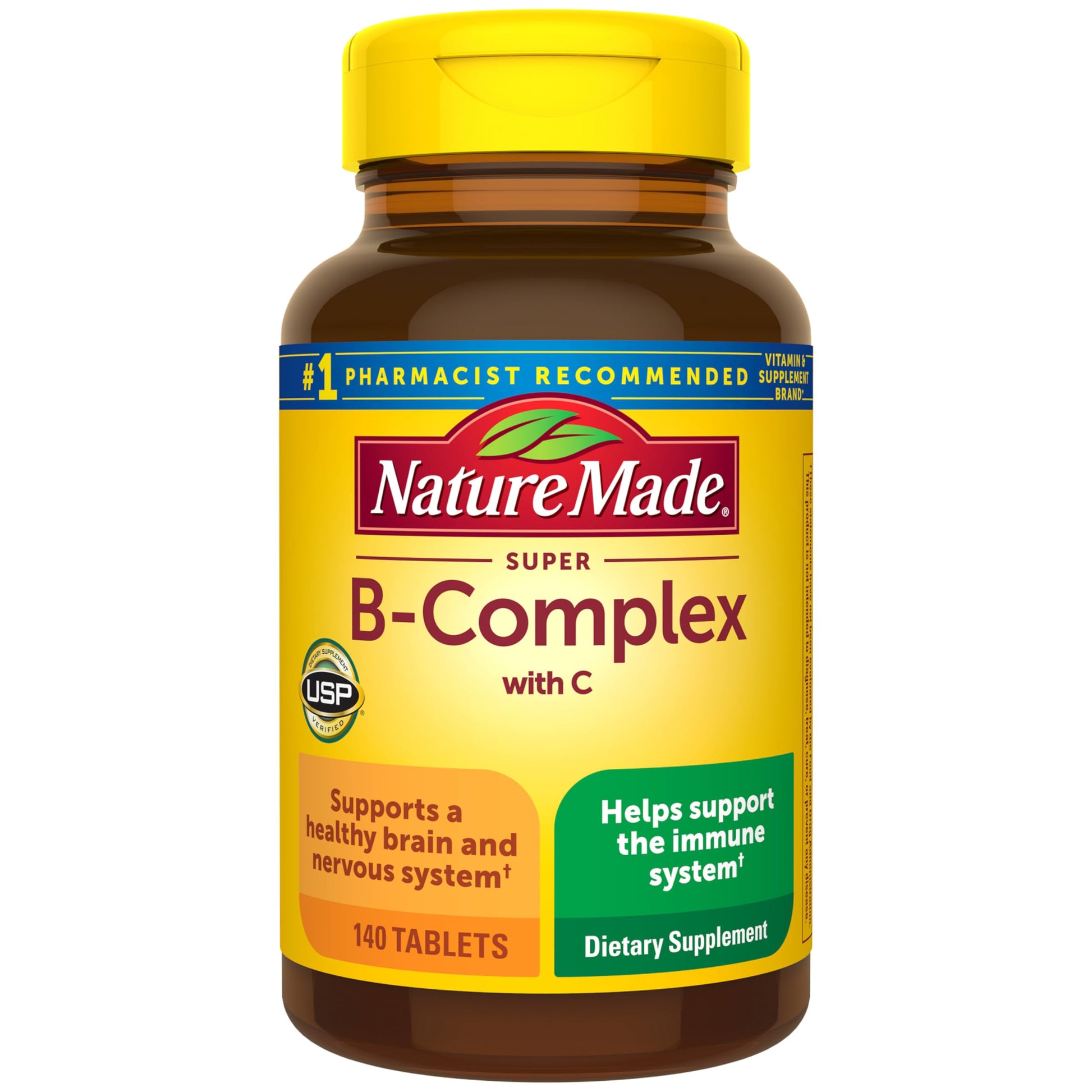 Nature Made Super B Complex with Vitamin C & Folic Acid Tablet, 140 Count