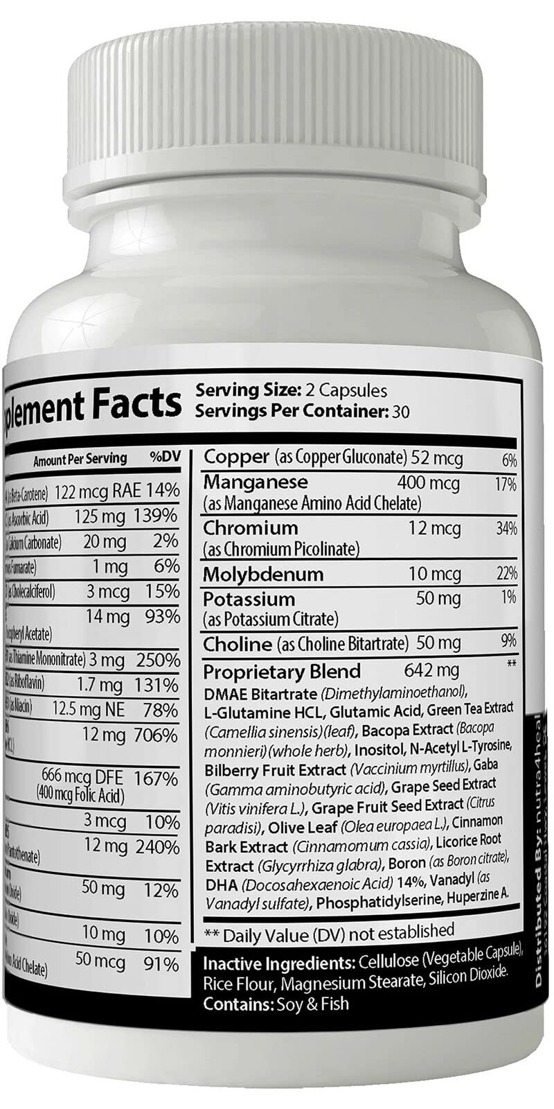 Nutra4health Pro Mind Complex Mind Tech Nootropic Capsule, 60 Capsules