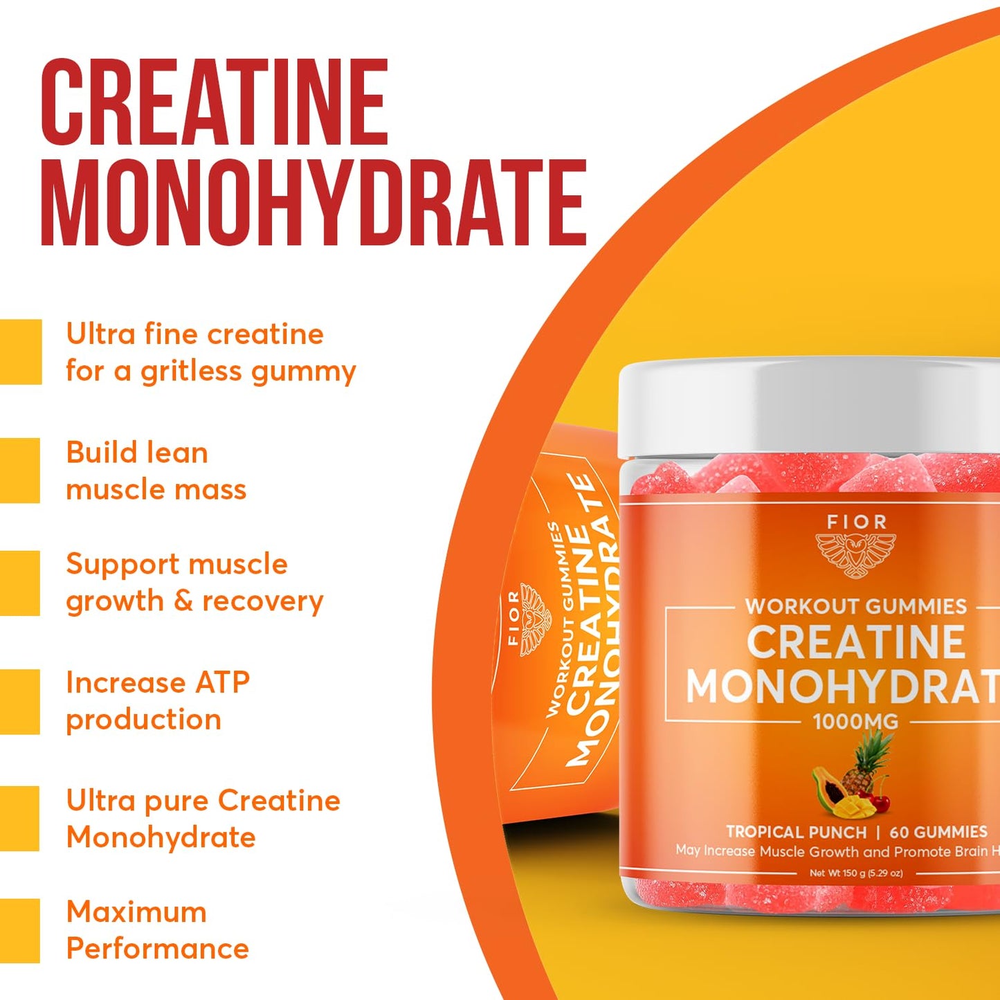 FIOR Creatine Gummy 60 Count