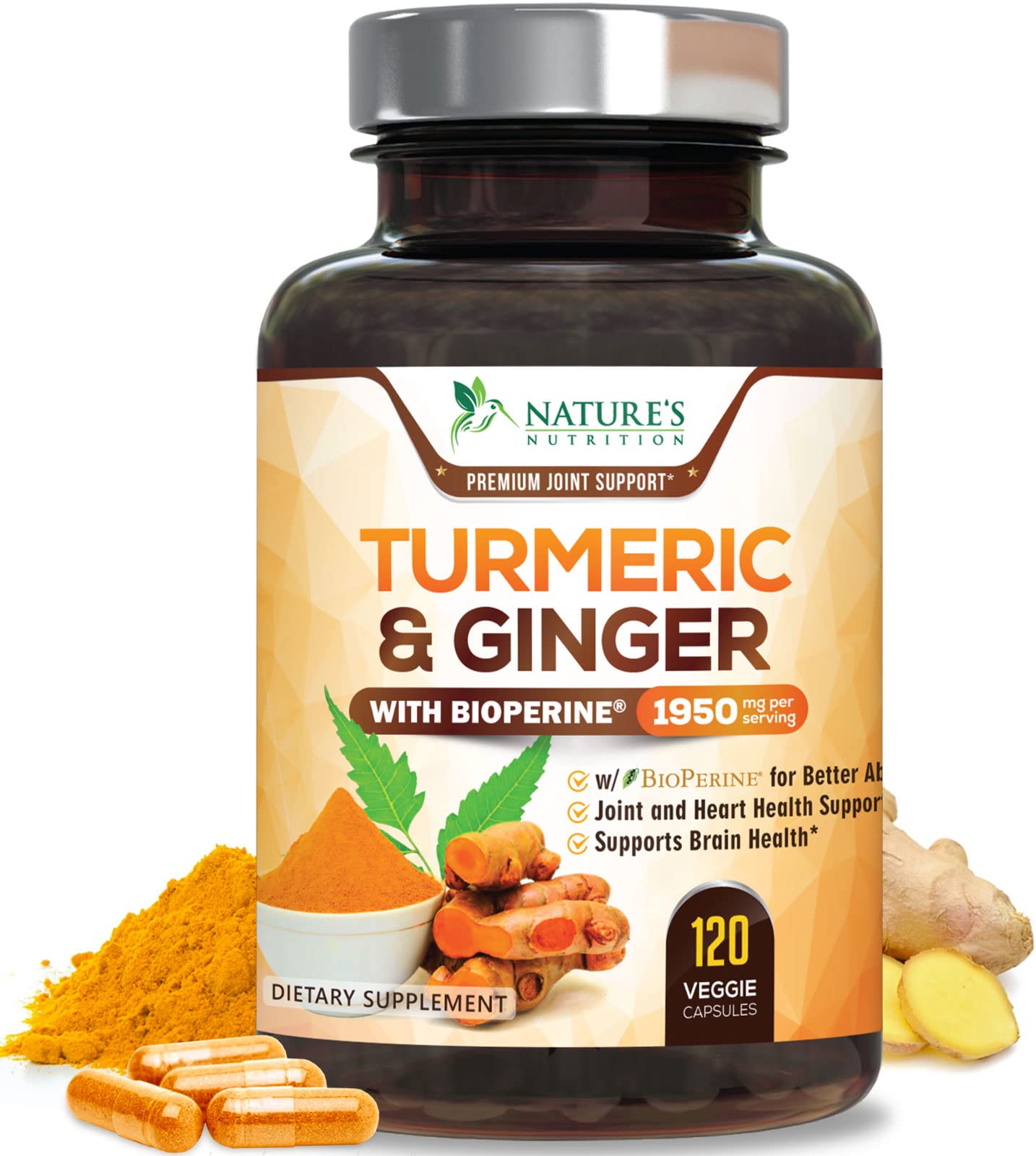Nature's Nutrition Turmeric Curcumin Supplement Capsule 120