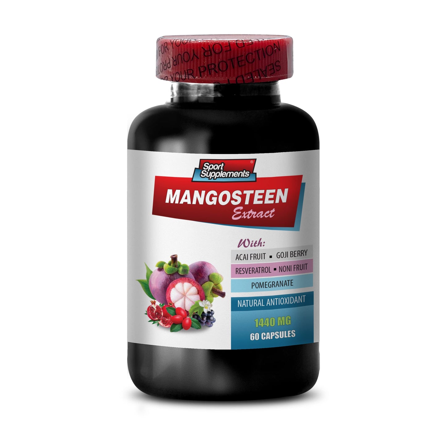 SPORT SUPPLEMENTS Mangosteen Extract Complex 1440MG Capsule 60 Count