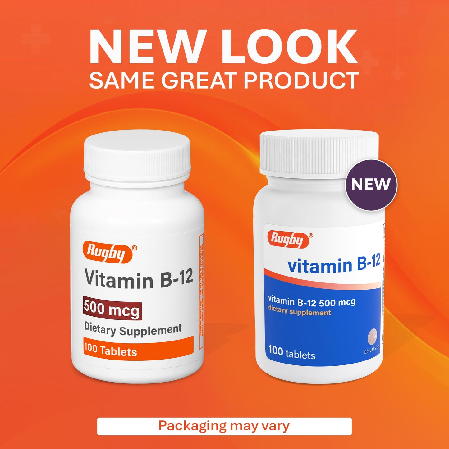 Rugby Laboratories Vitamin B12 500 mcg Tablet, 100 Tablets