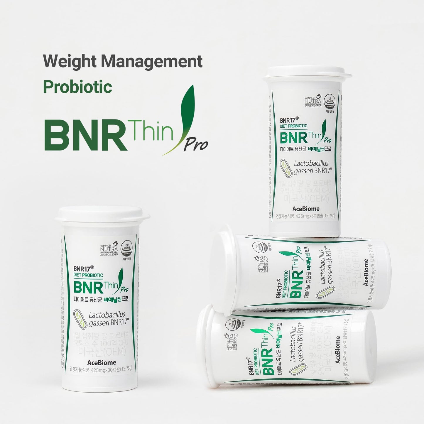 AceBiome BNRThin Pro Lactobacillus Gasseri BNR17 10 Billion CFU Capsules 90 Count