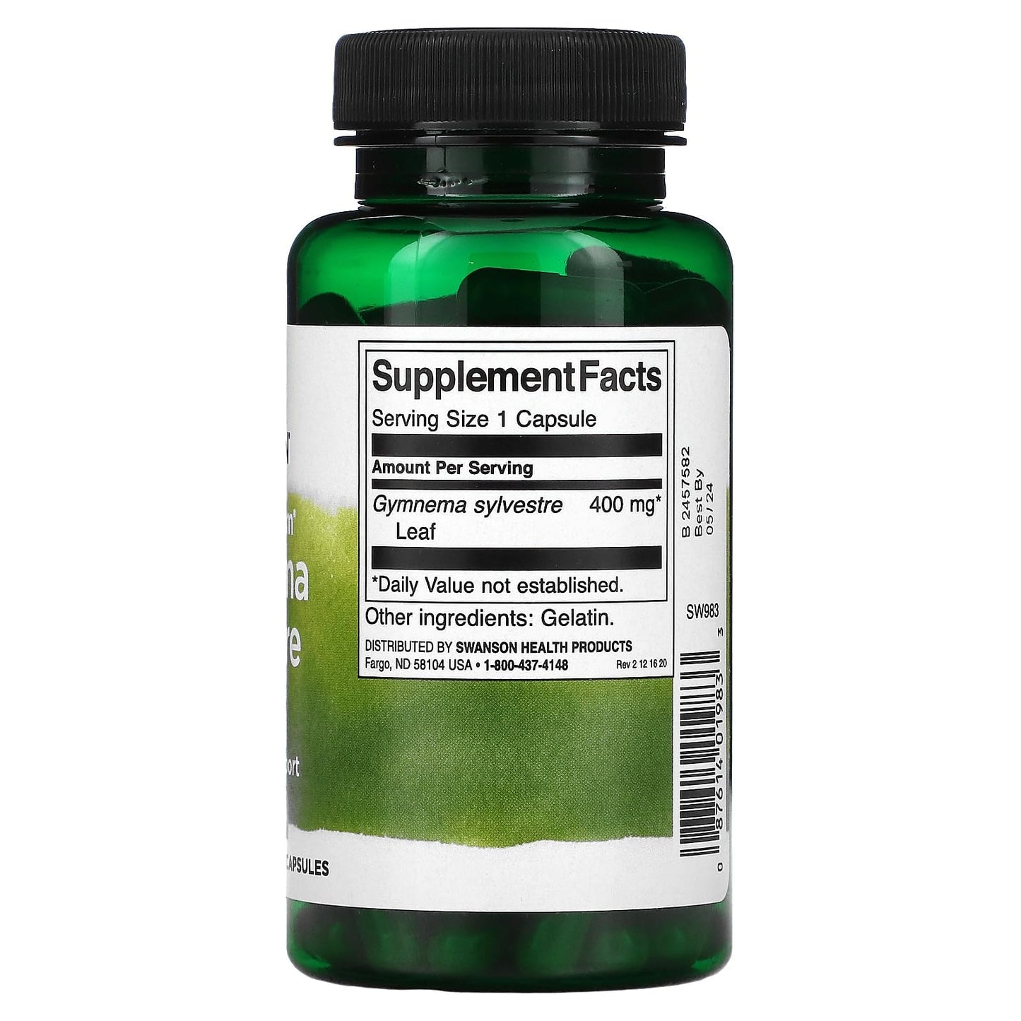Swanson Full Spectrum Gymnema Sylvestre Leaf Vegan Capsules, 300 Capsules