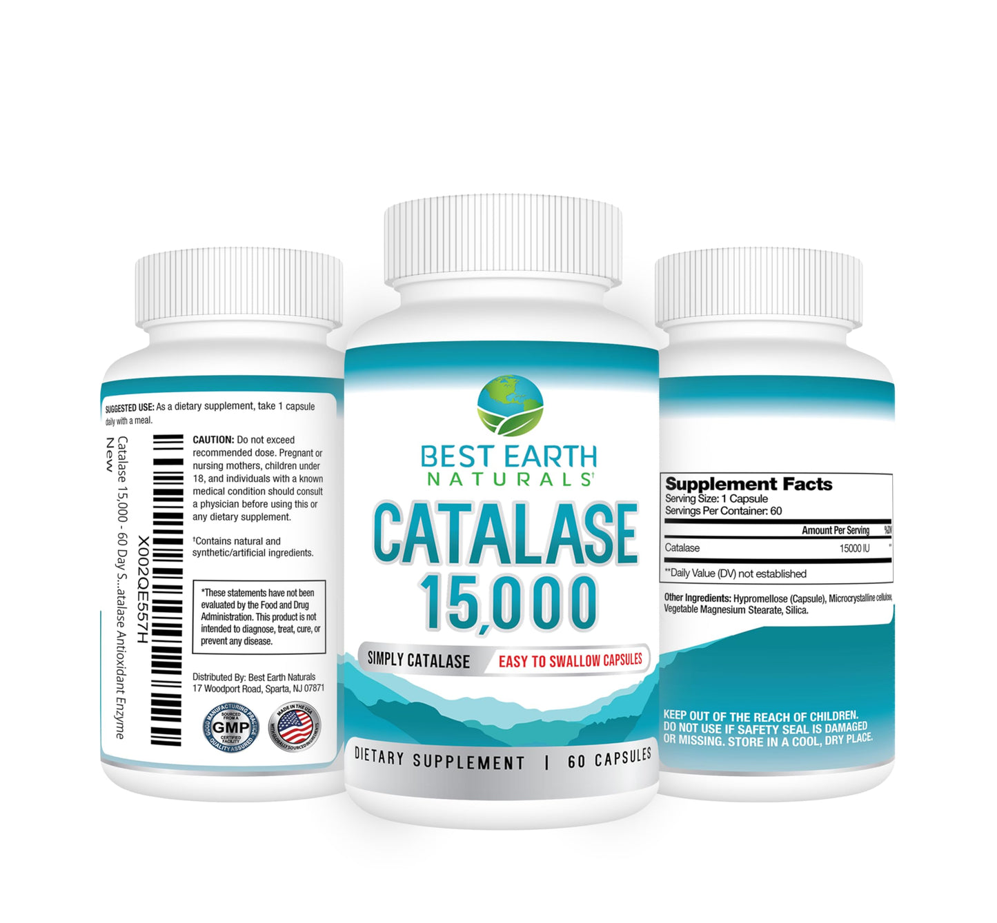 Best Earth Naturals Catalase Supplement 15,000 60 Capsules