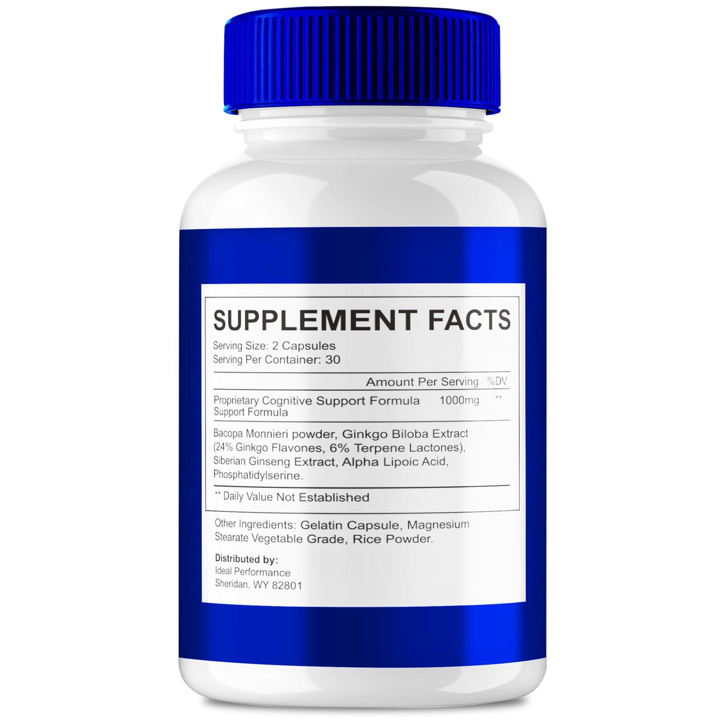 IDEAL PERFORMANCE Mind Tech Brain & Memory Supplement Capsules, 120 Capsules