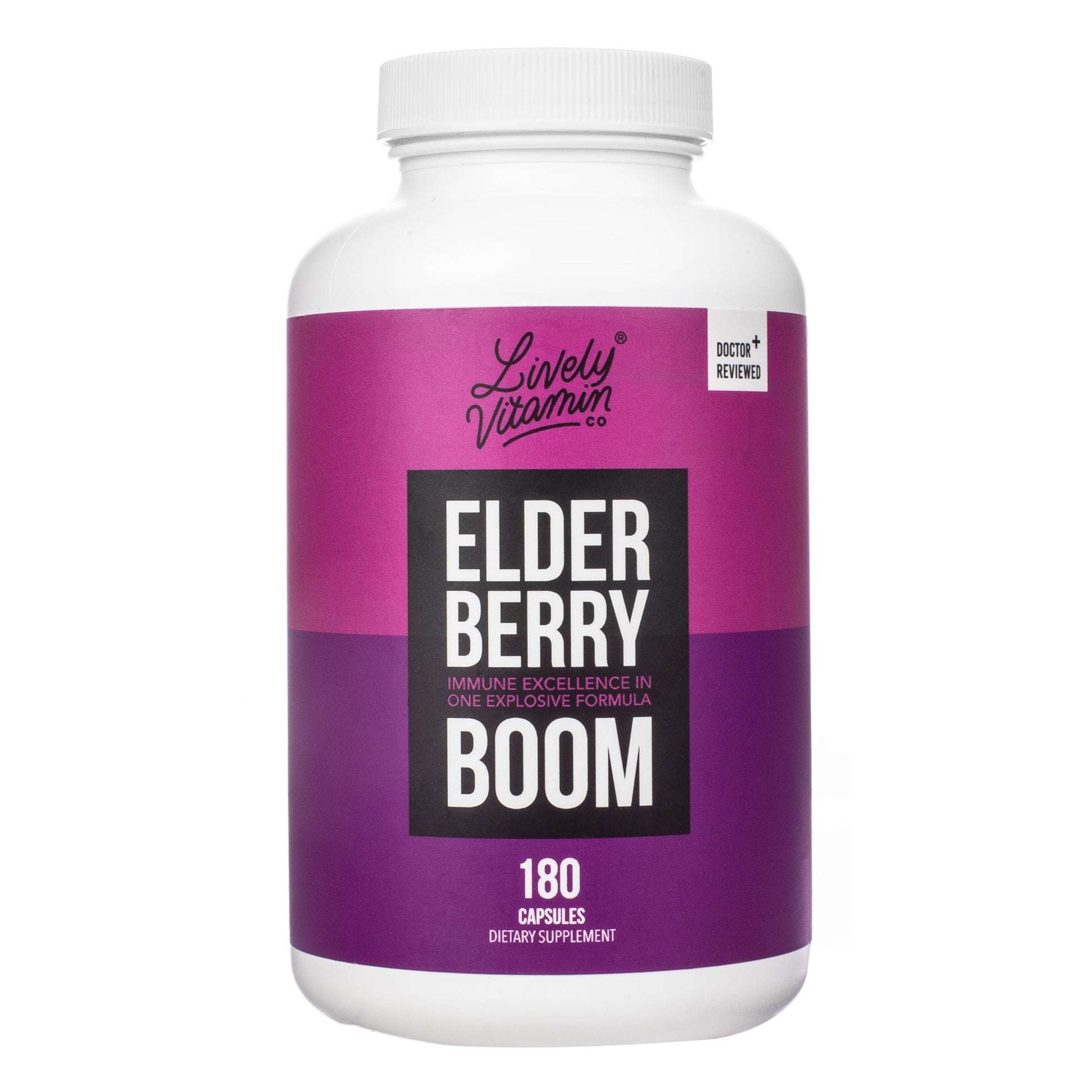 LIVELY VITAMIN CO Elderberry Boom Capsule 180 Count