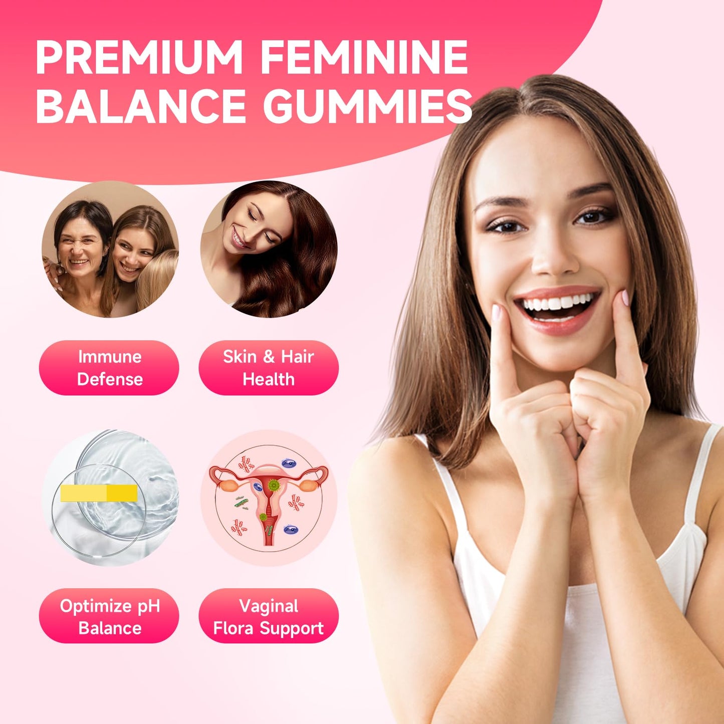 XIAAN Feminine Balance Gummies for Women, 120 Gummies