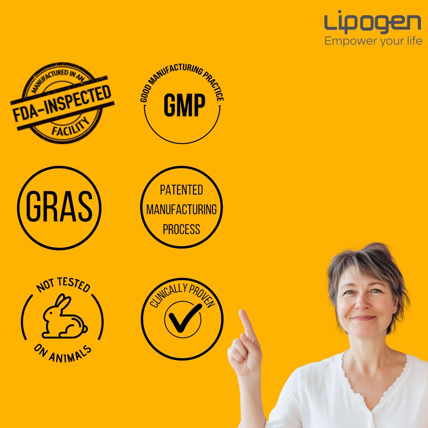 Lipogen PS Plus Brain Supplements for Memory and Focus 60 Softgels