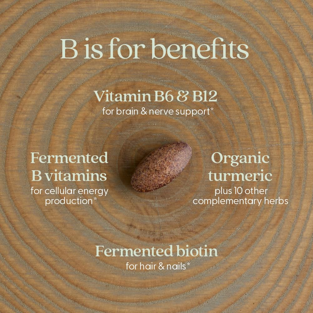 New Chapter Vitamin B Complex Fermented Coenzyme B Complex Rich in Vitamin B12, B6 & Biotin, Made with Organic Ingredients, 90 Capsules