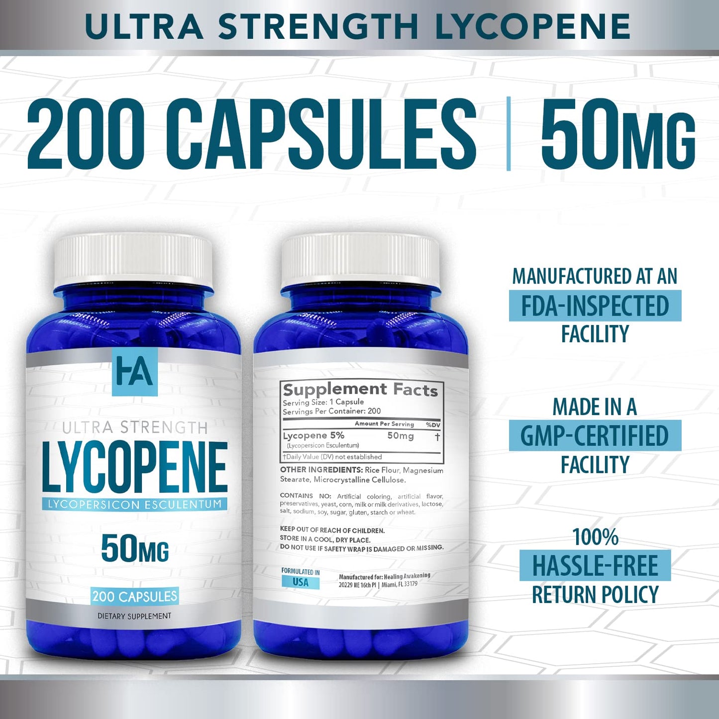 Generic Lycopene Supplement Capsule 200 Count