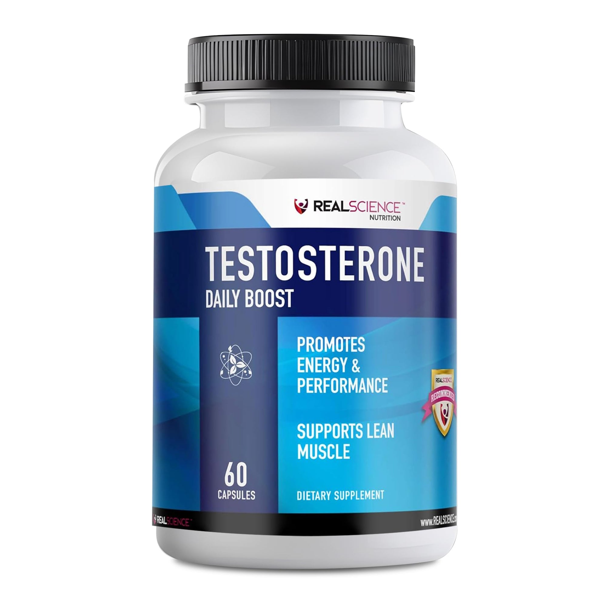 Real Science Nutrition Daily Boost Free Testosterone Booster for Men Capsules 60 Count