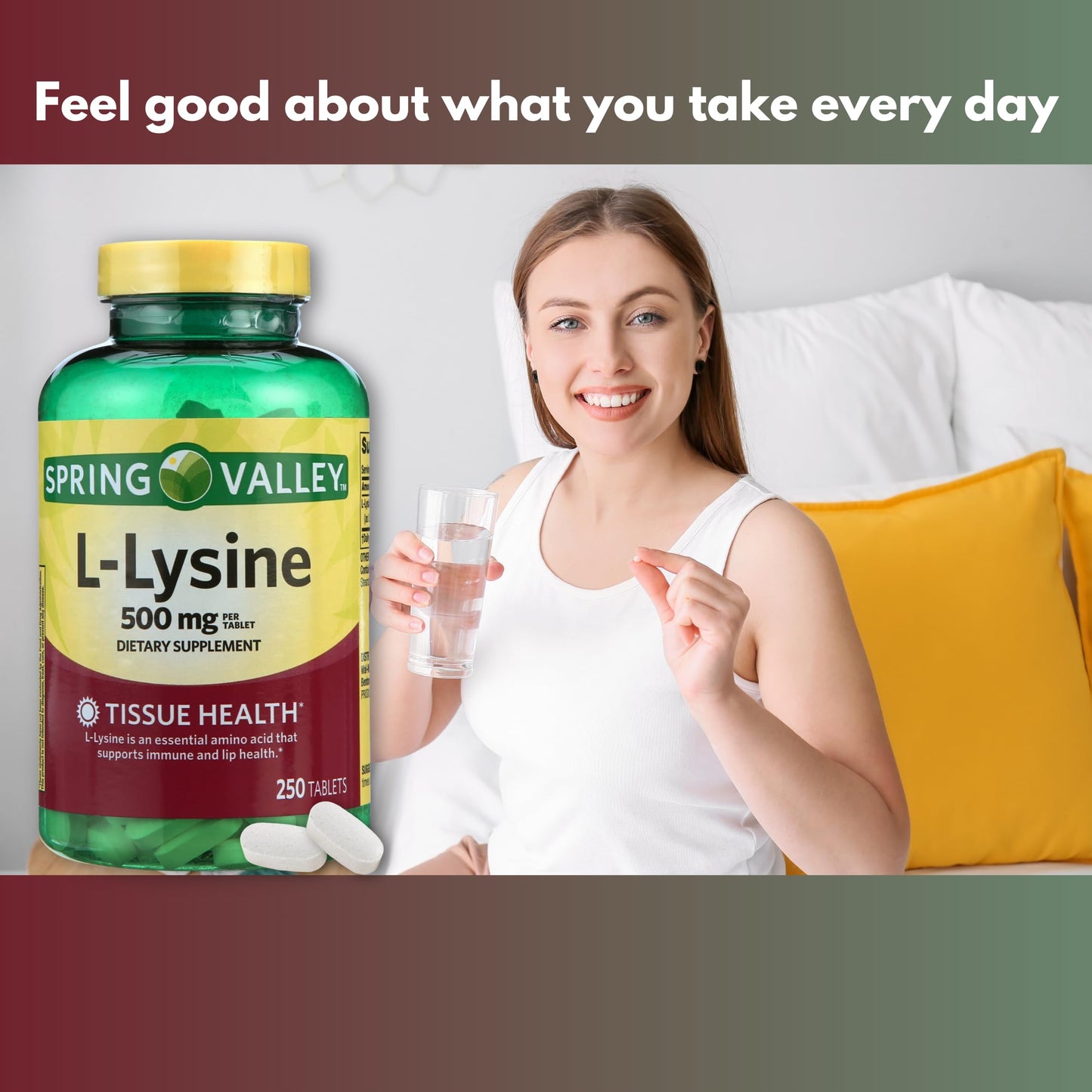 FUSION SHOP STORE L-lysine 500mg Tablet, 250 Count