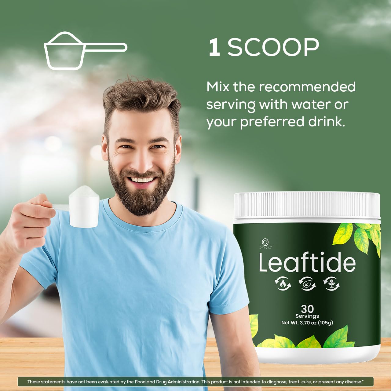 OVICIA Leaftide Powder 7.4 oz (2-Pack)