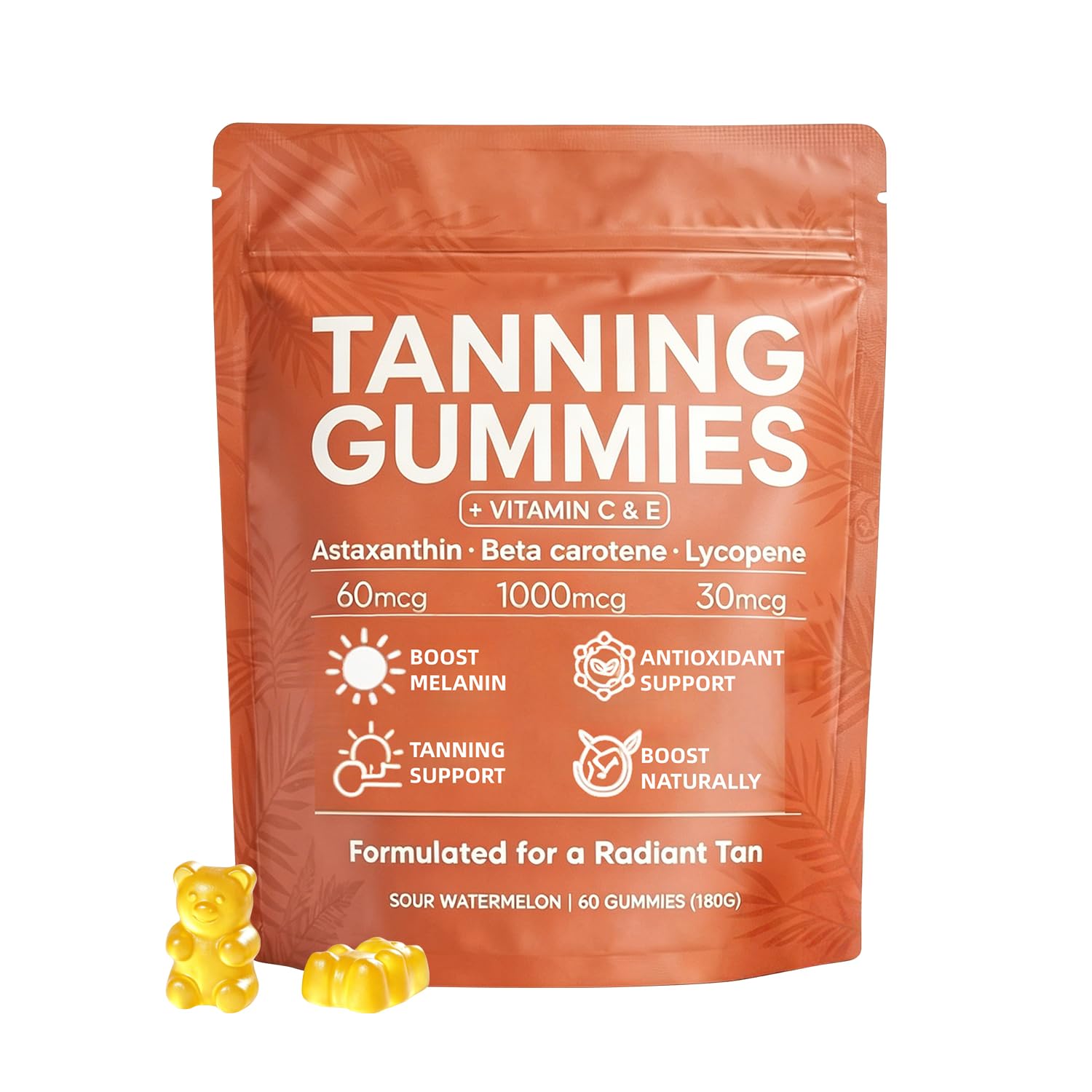 POSOJPIP Skin Tanning Gummies 60 Gummies
