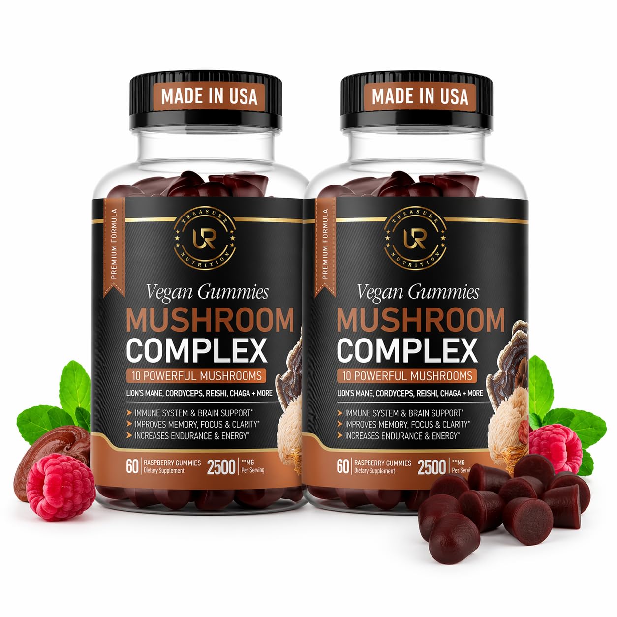 UR Treasure Nutrition Mushroom Gummies 120 Count