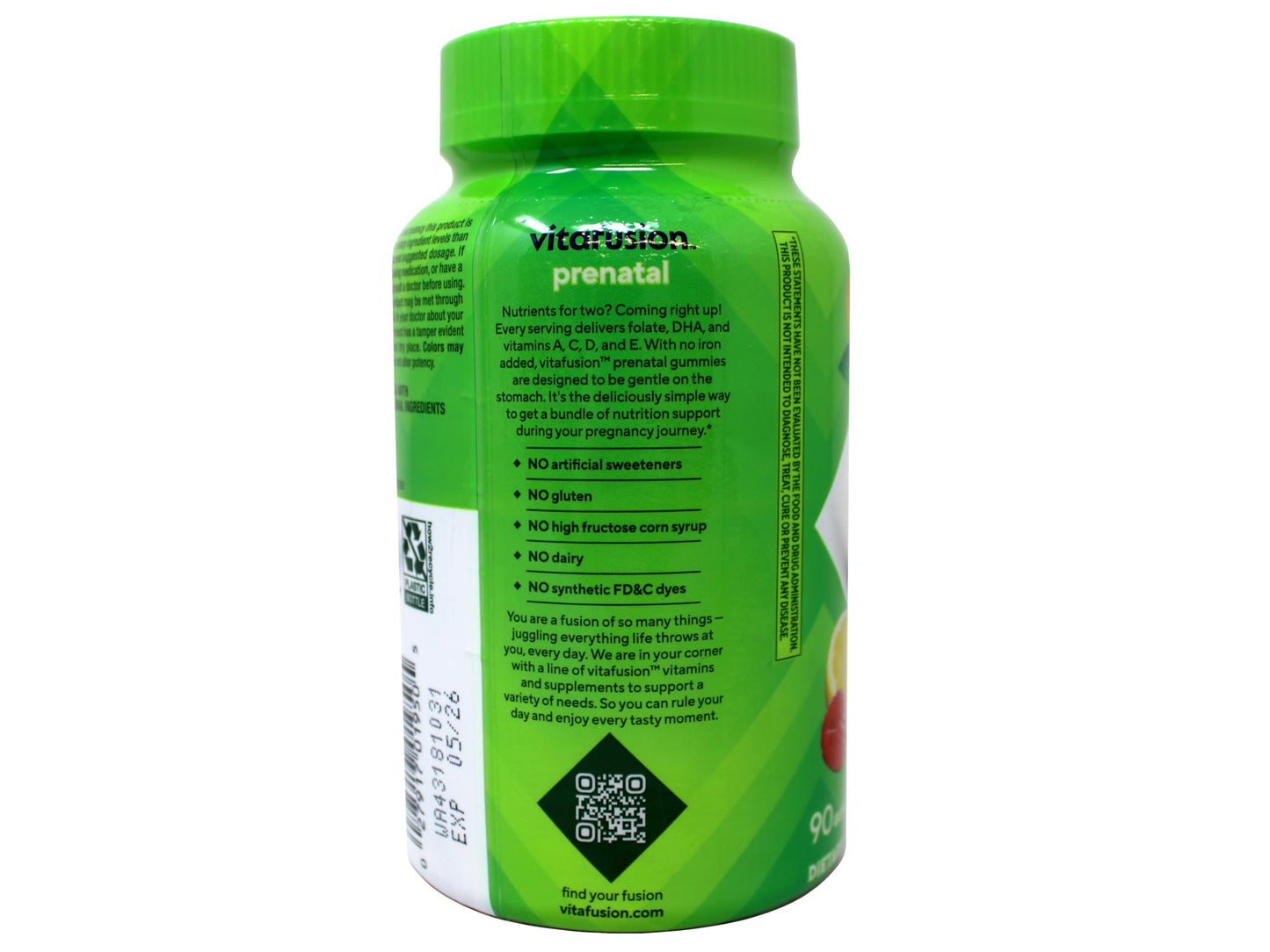 Vitafusion Prenatal DHA and Folic Acid Gummy Vitamins 270 Gummies