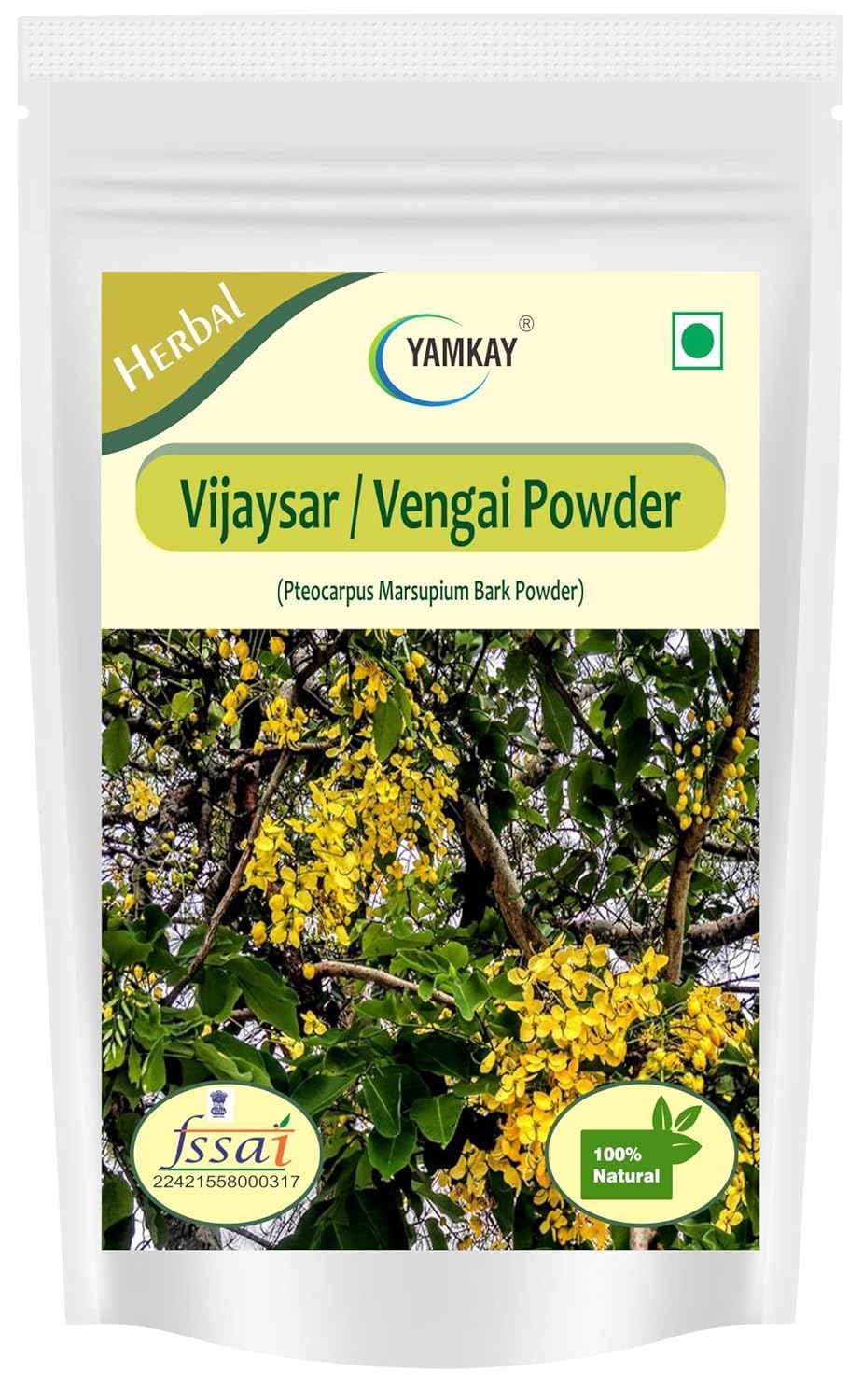 YAMKAY Vijaysar Vengai Bark Powder, 1 Ounce