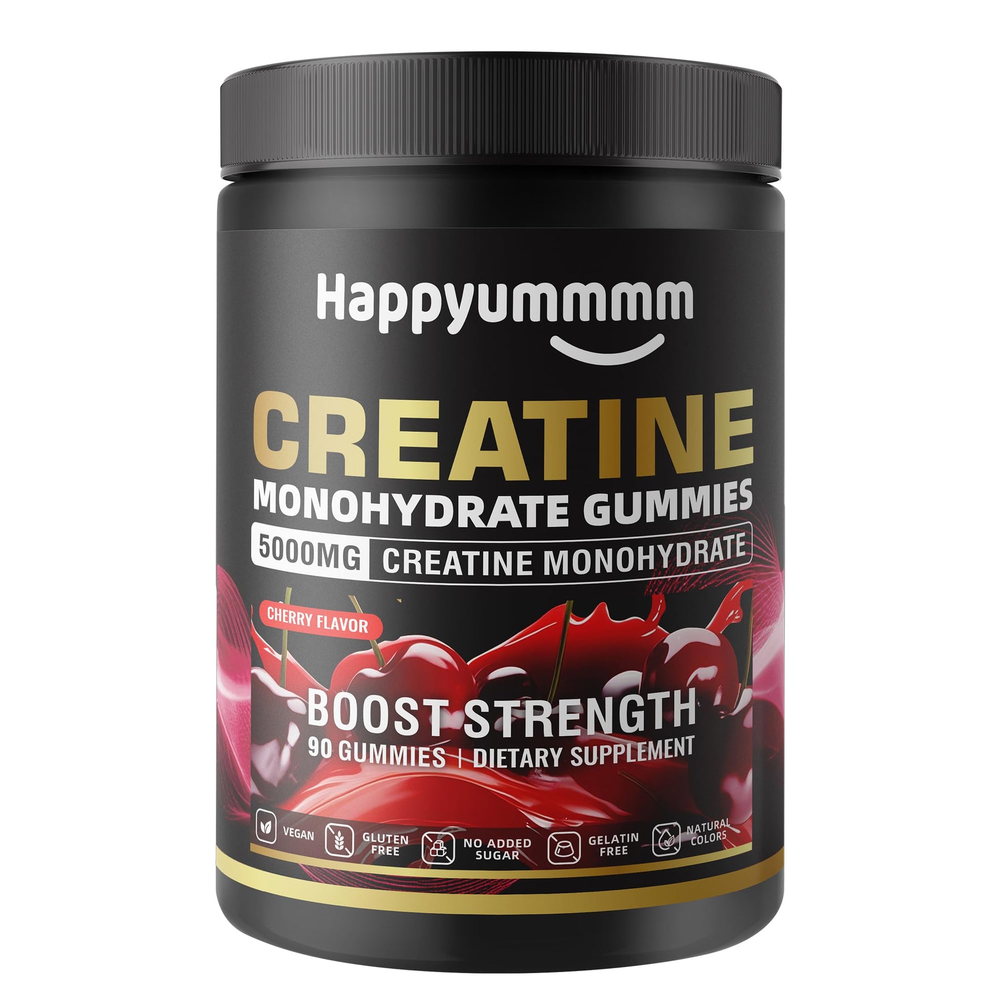 Happyummmm nutrition Creatine Monohydrate Gummies, 90 Gummies