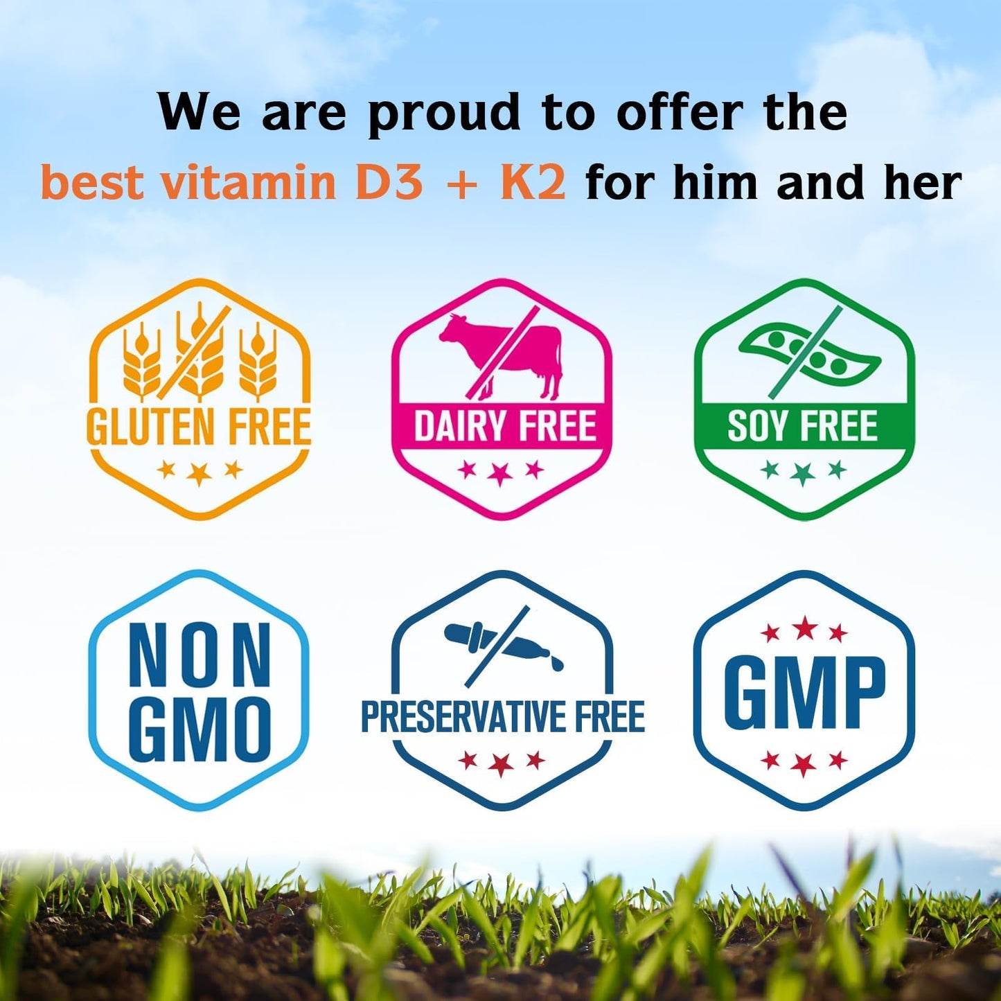Innate Vitality Vitamin D3 K2 Supplement High Potency 10000 IU & 200 mcg MK-7 Softgels 240