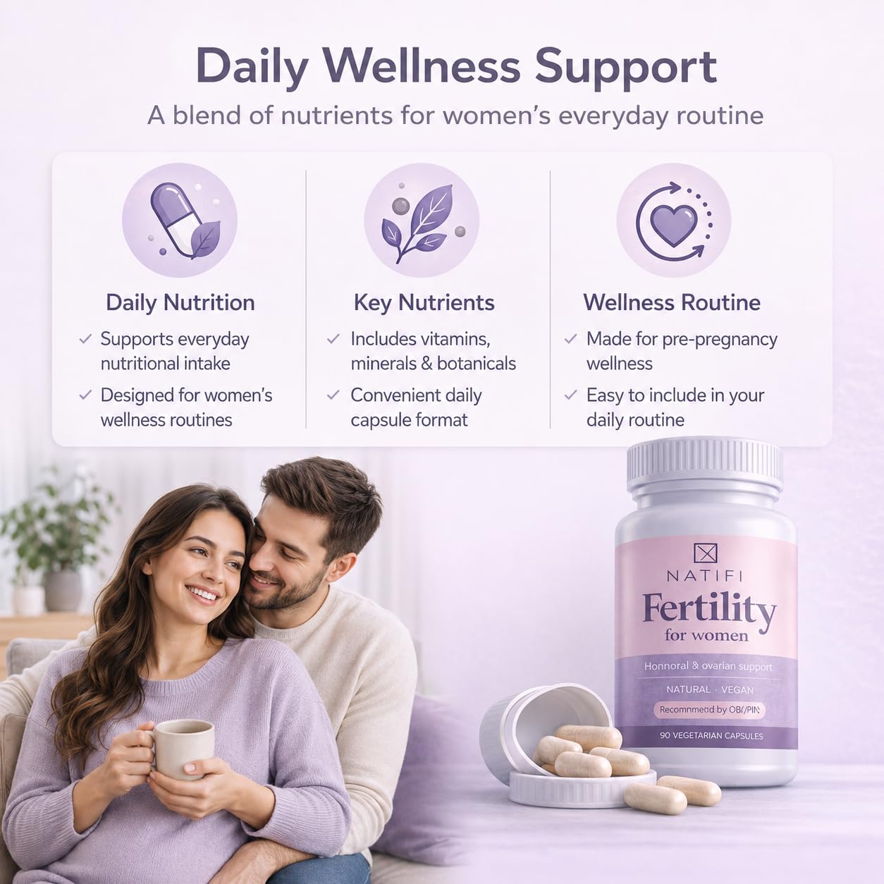 Natifi Conception Fertility Prenatal Vitamins Capsule, 60 Count