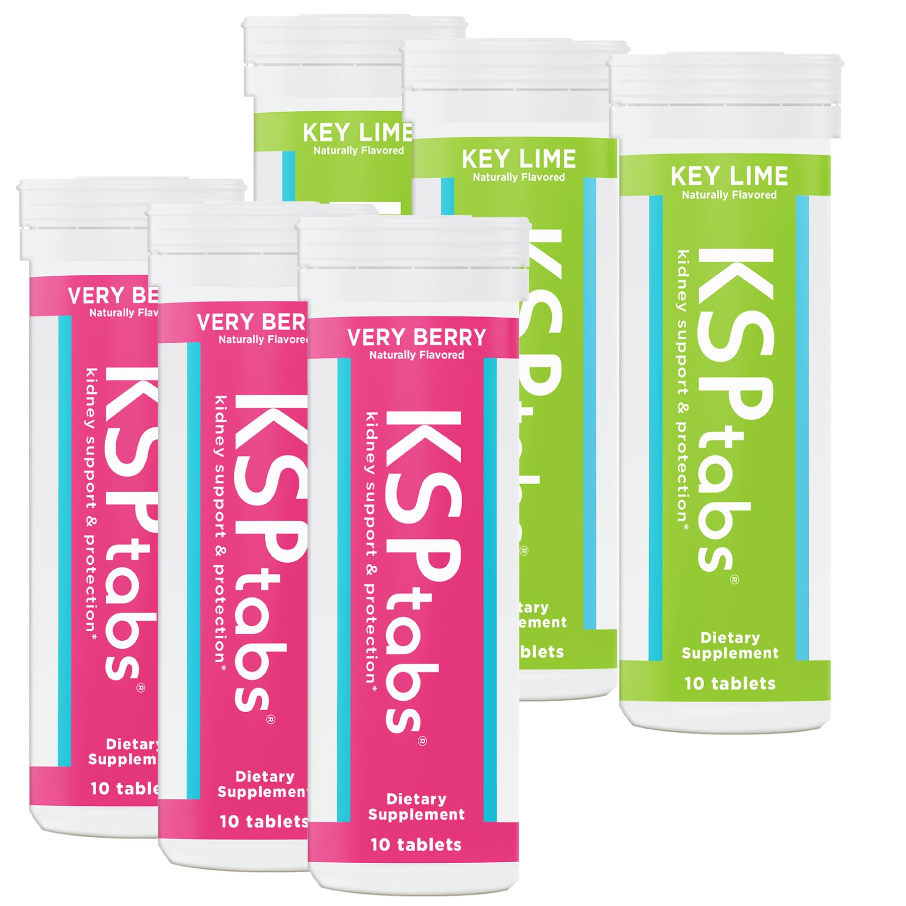 KSPtabs Berry & Lime All Natural Hydration & Kidney Health Supplement Tablet, 60 Tablets