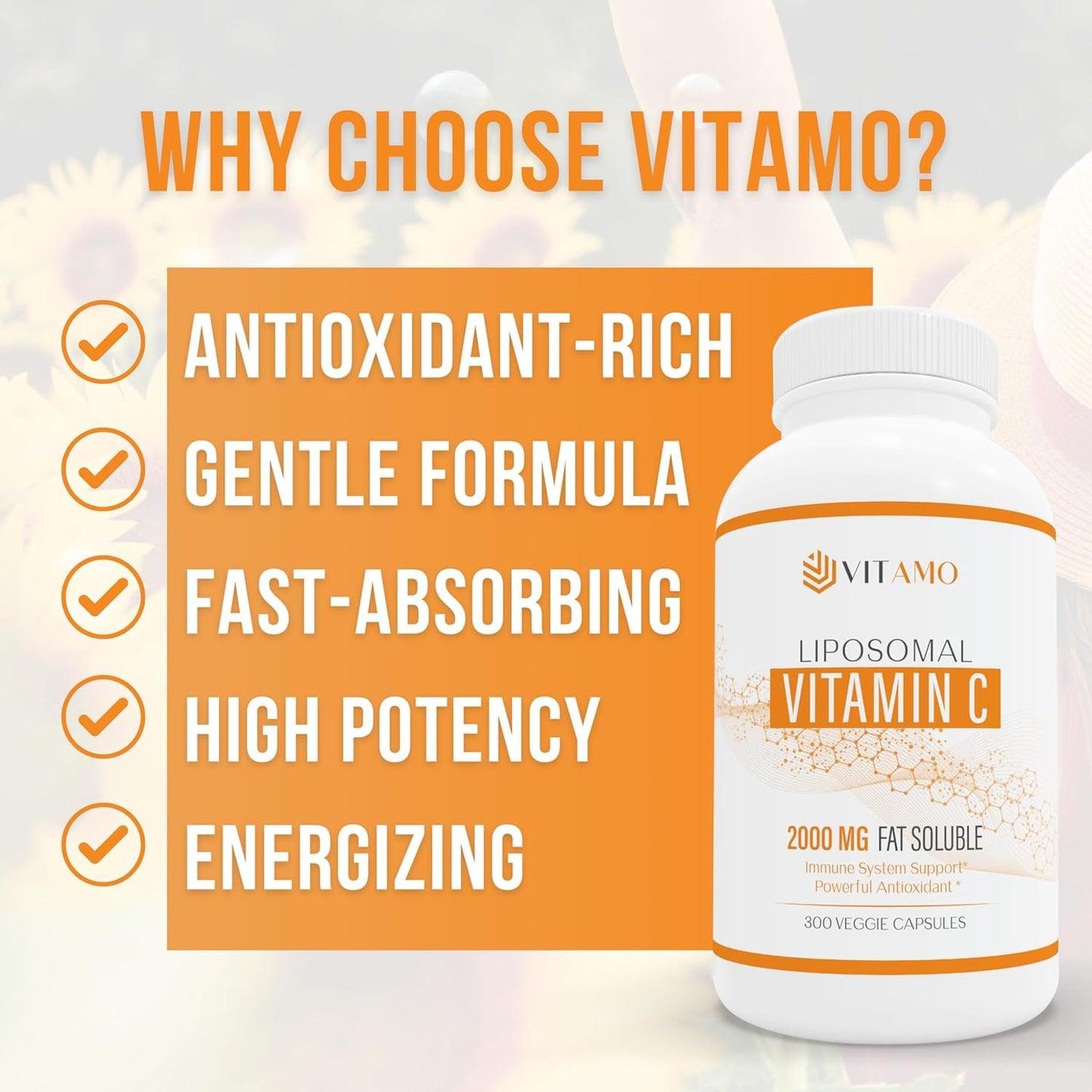 Vitamo Liposomal Vitamin C 2000mg Capsules 300 Count