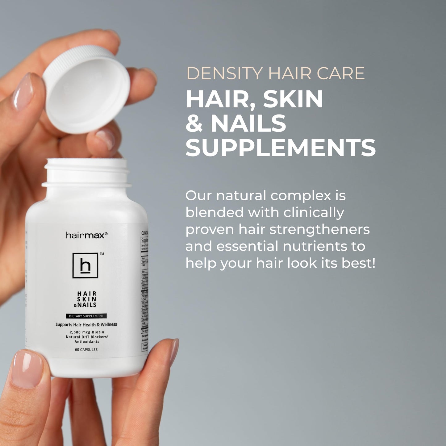 Hairmax Hair, Skin & Nails Dietary Supplement Capsules, 2-Pack