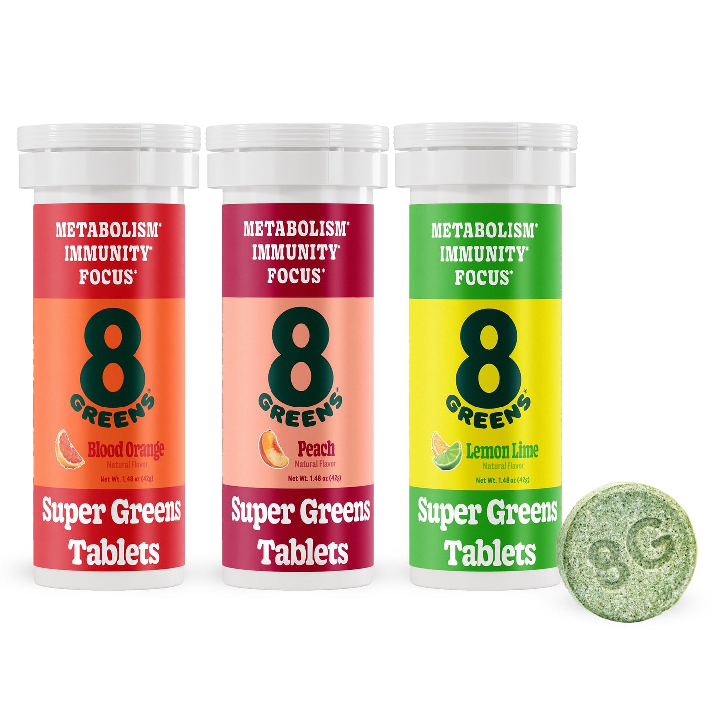 8G 8Greens Supergreens Effervescent Tablets, 30 Tablets