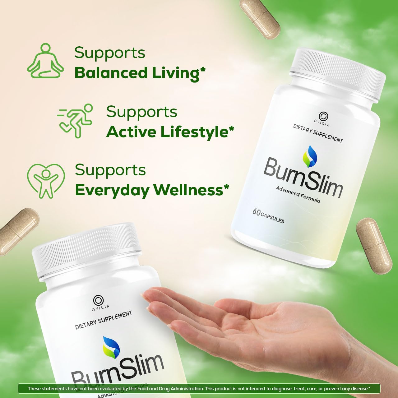 OVICIA Burn Slim Capsules, 180 Capsules