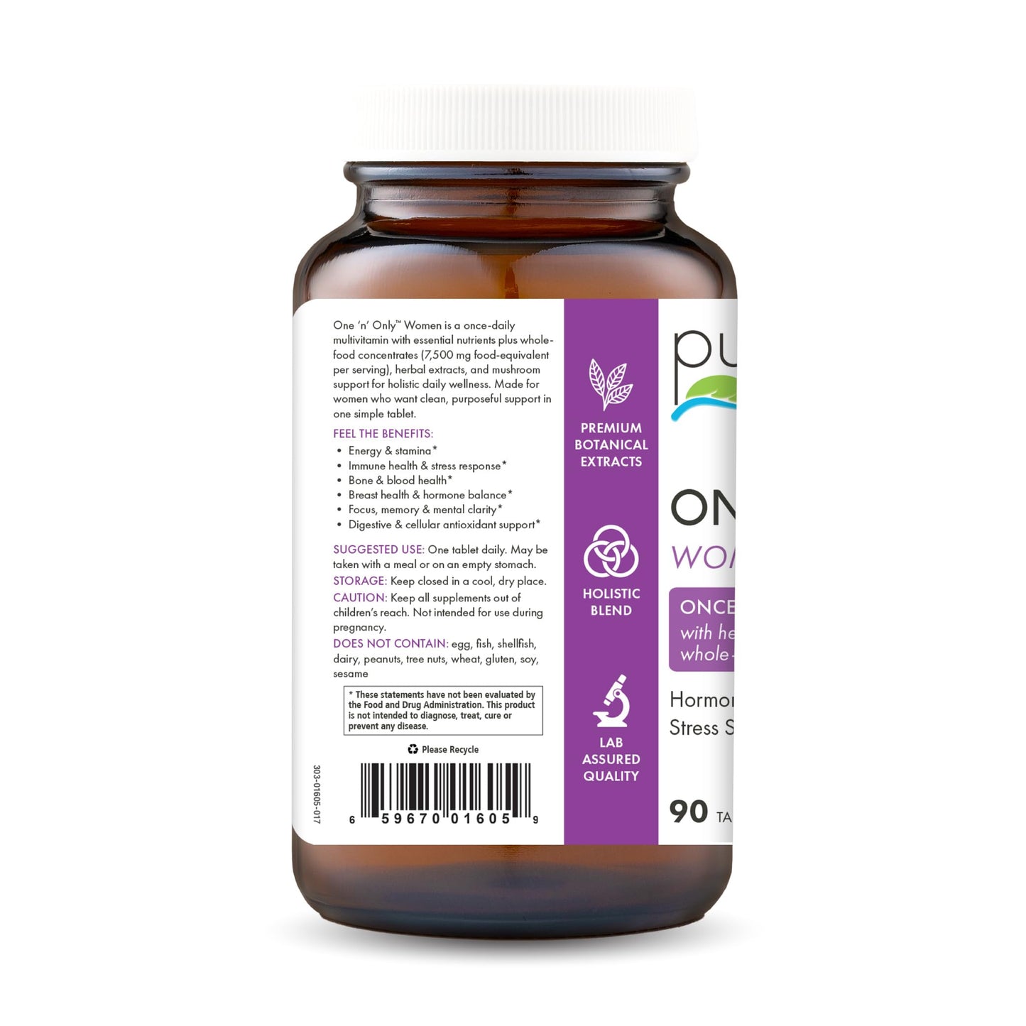 Pure Essence Labs One N Only Multivitamin for Women Tablets 90