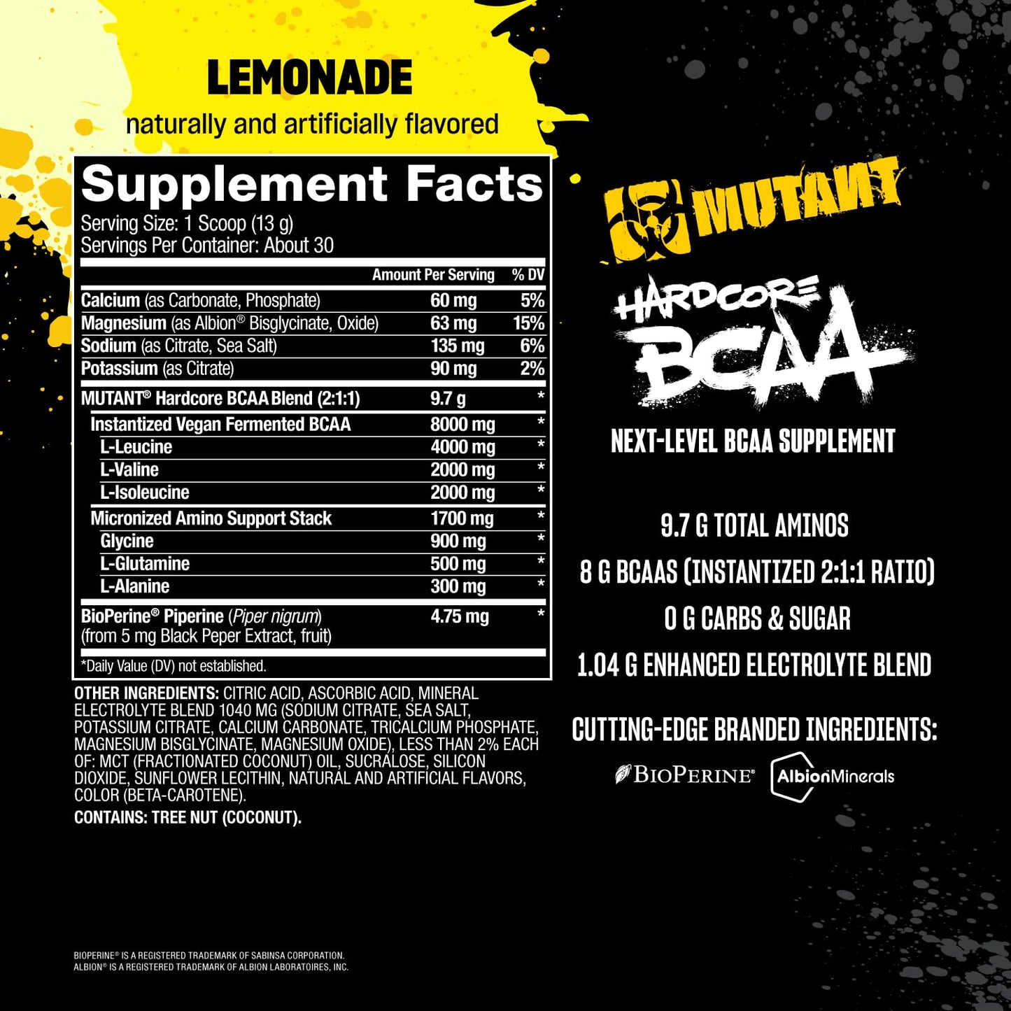 Mutant Hardcore BCAA Powder 13.8 Ounce