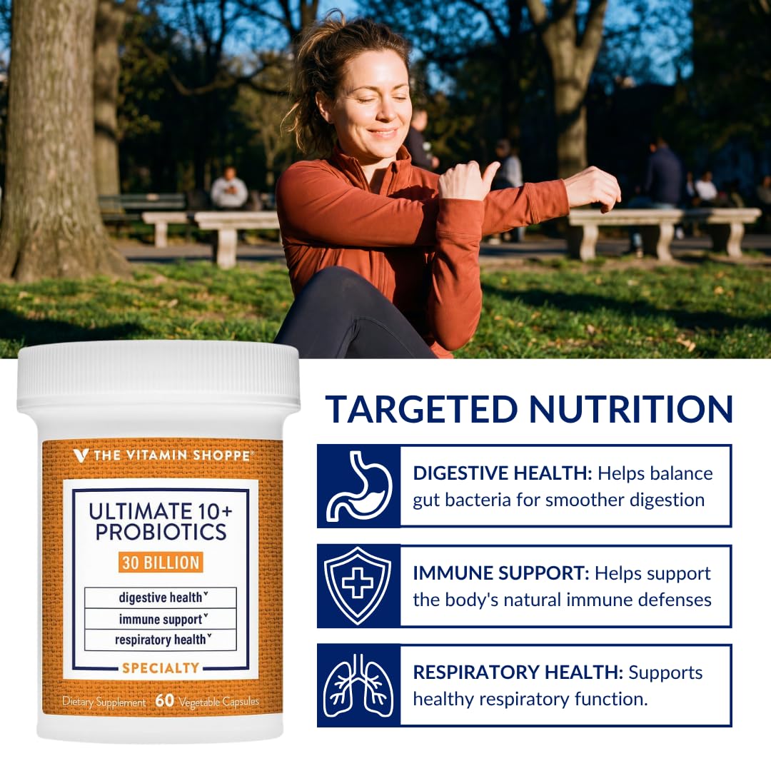 The Vitamin Shoppe Brand Ultimate 10+ Probiotics 13B CFUs Capsules 60 Count
