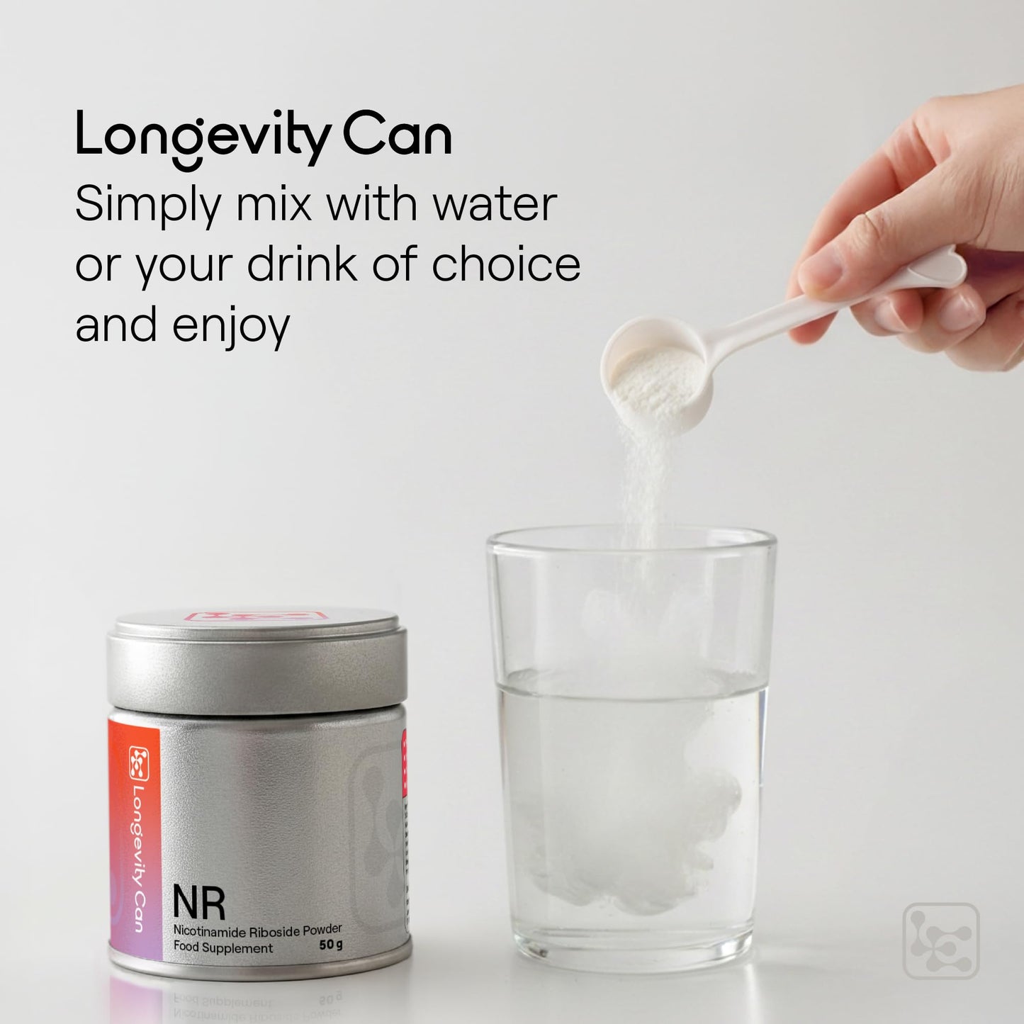 Longevity Can Nicotinamide Riboside Chloride Powder 1.76 oz