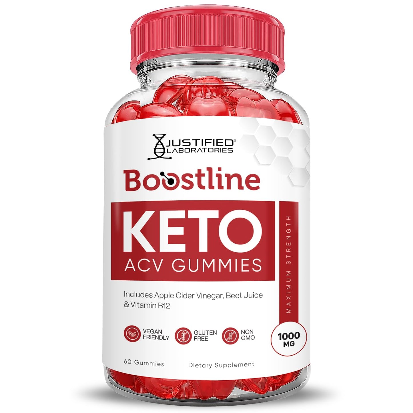 Justified Laboratories Boostline Keto ACV Gummies (1000 mg) 180 Gummies