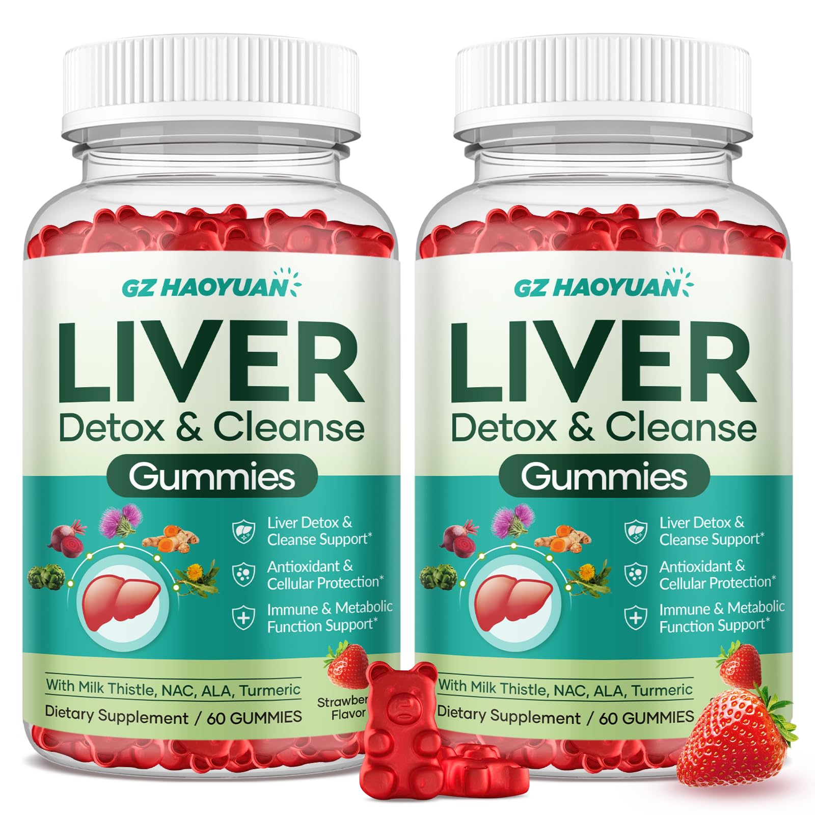 GZ HAOYUAN Liver Cleanse Detox & Repair Gummies 120