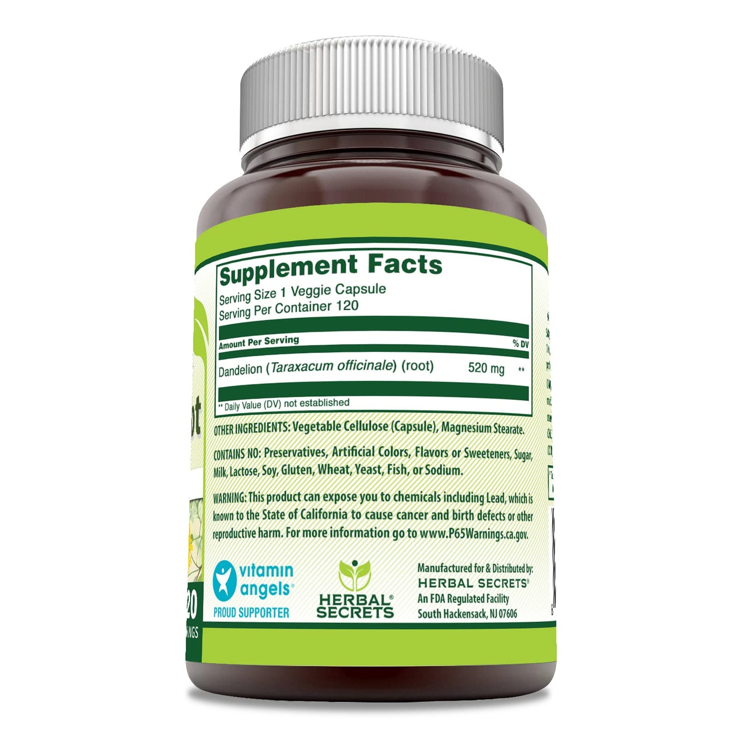Herbal Secrets Dandelion Root Supplement Capsule 1 Count
