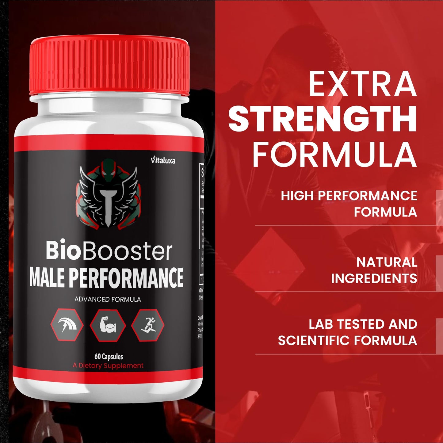 Vitaluxa BioBooster for Men BioBoost Supplement Performance Blend Capsules 120 Capsules