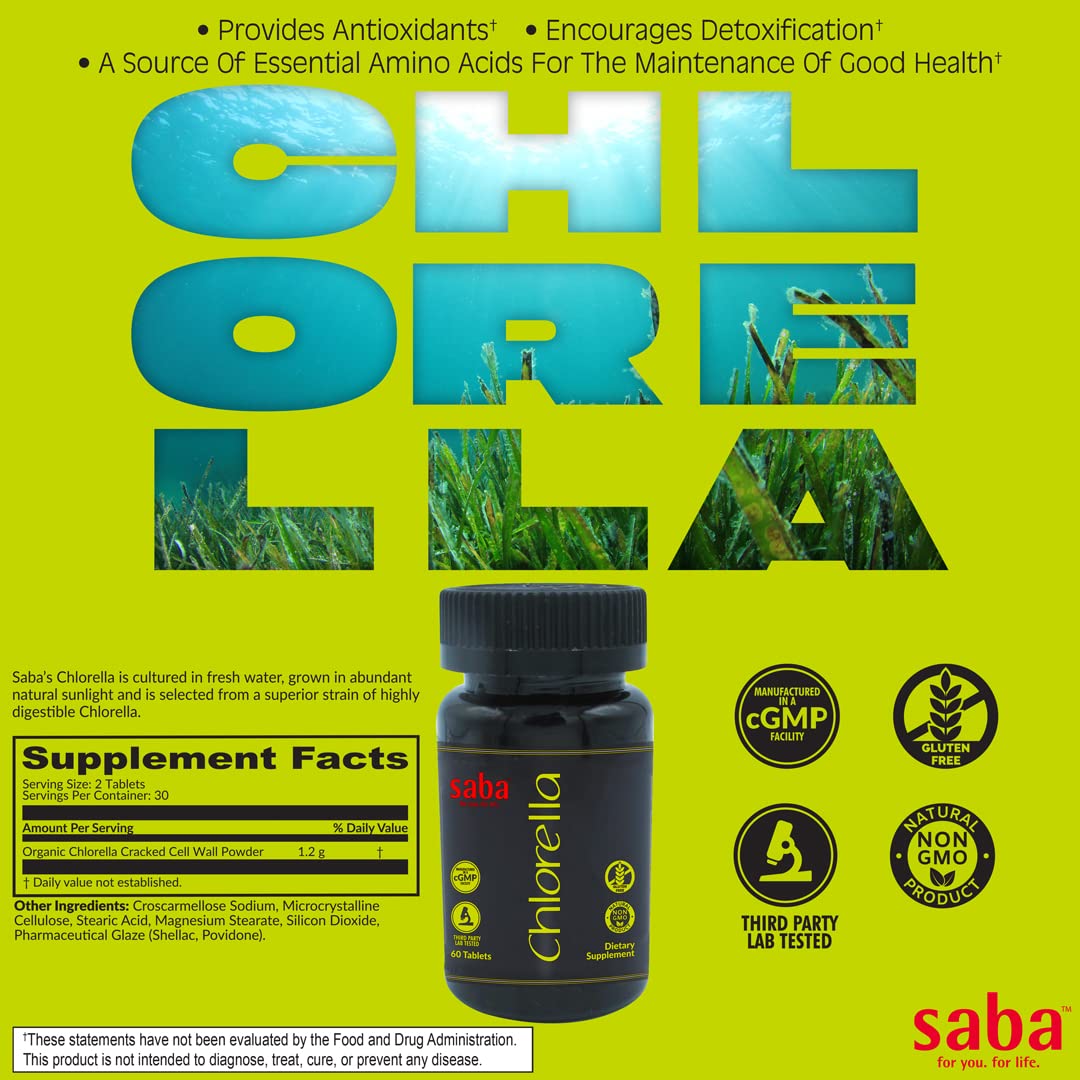 Saba Chlorella Tablets 60