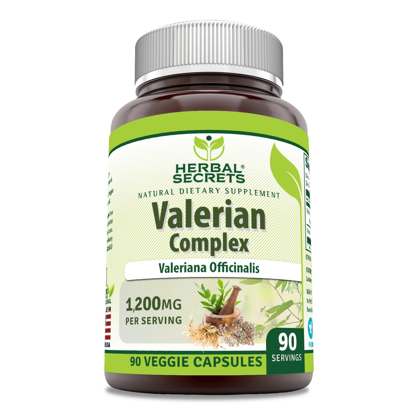 Herbal Secrets Valerian Complex Supplement Capsules, 90 Count