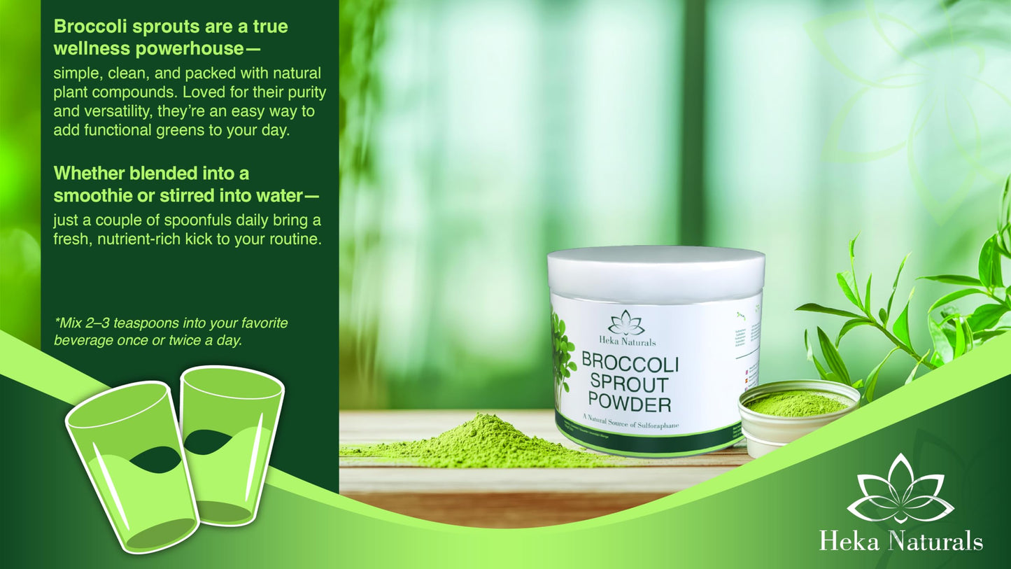 Heka Naturals Organic Broccoli Sprout Powder 5.3 Ounce