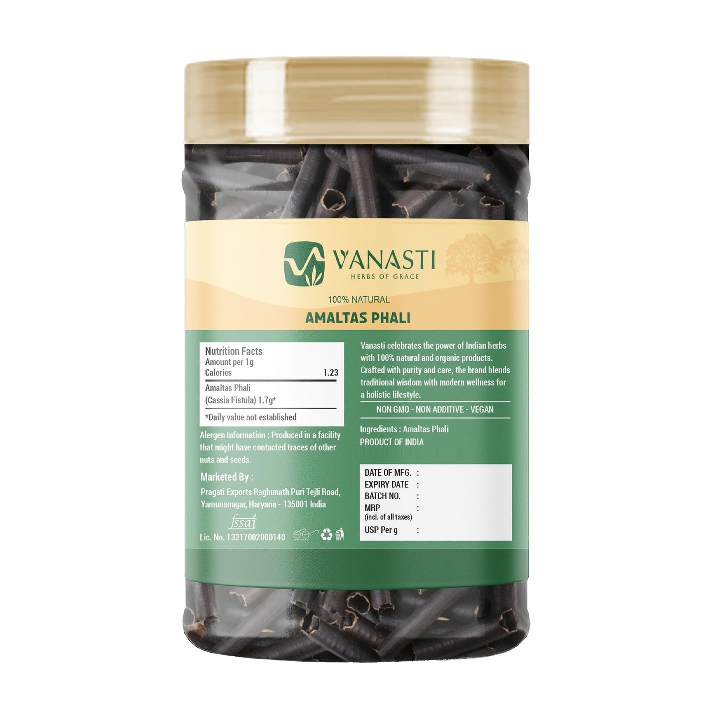 VANASTI Amaltas Cassia Fistula Powder 3.52 Ounce