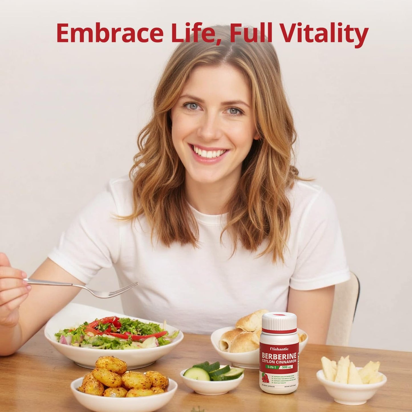 Frishantic Berberine with Ceylon Cinnamon 500mg Capsule, 60 Capsules