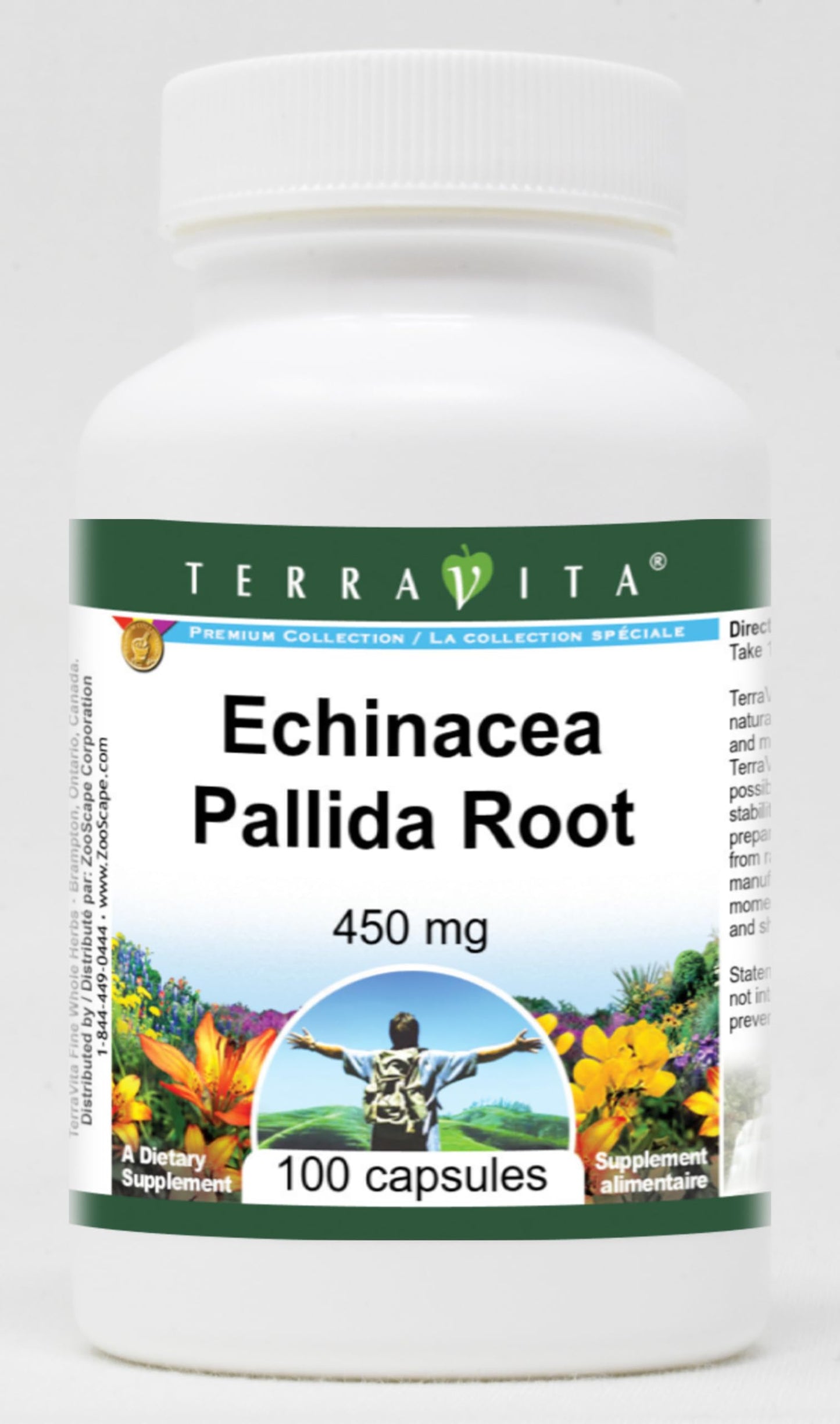 Terravita Echinacea Pallida Root 450 mg Capsules 300 Count