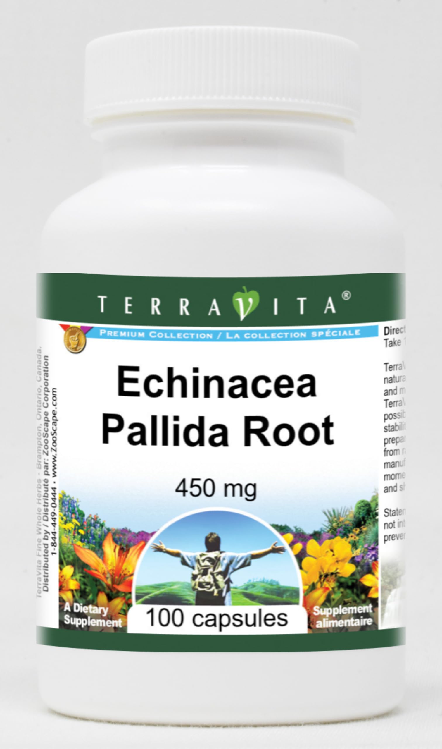 Terravita Echinacea Pallida Root 450 mg Capsules 300 Count