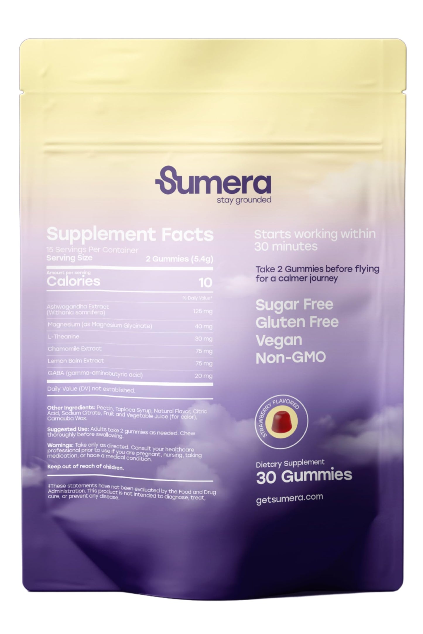 Sumera ZenAir Jet Lag Gummies 30 Count