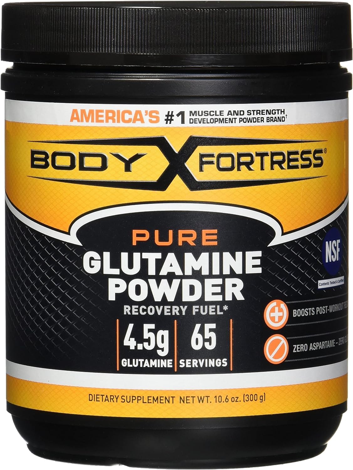Body Fortress 100% Pure Glutamine Powder, 10.6 Ounce